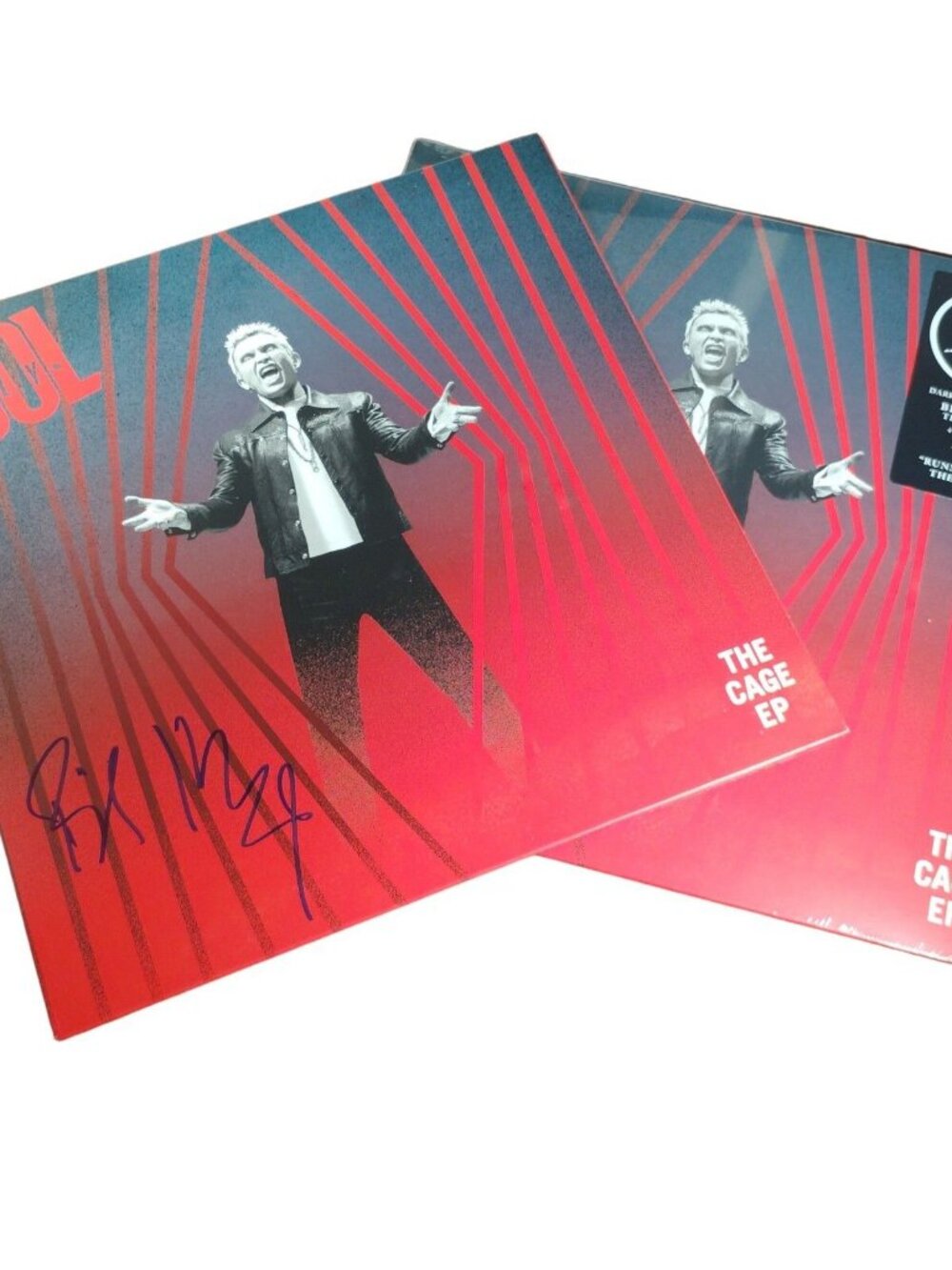 Billy Idol Signed The Cage EP Vinyl Album Beckett BAS Punk New Wave
